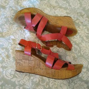 Clarks Coral Wedge Sandals 12M